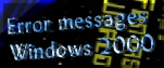 Error messages for Windows 2000