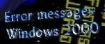Error Messages Windows 2000